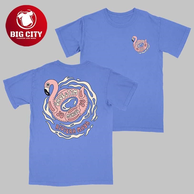 Dave Matthews Band And Tim Reynolds Riviera Maya Mexico New Two Sided Shirt