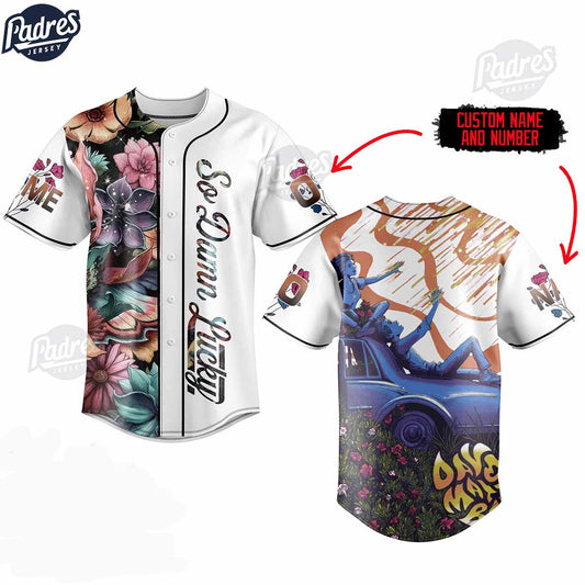 Dave Matthews Band So Damn Lucky Custom Baseball Jersey - Padres Jersey Oasis: Elevate Your Baseball Style Game... (Image 1)