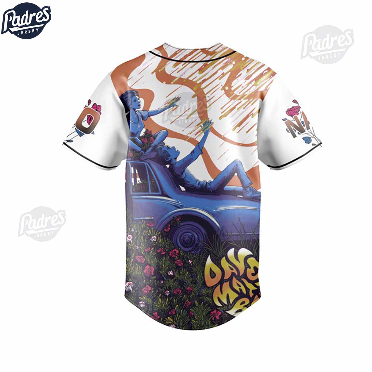 Dave Matthews Band So Damn Lucky Custom Baseball Jersey - Padres Jersey Oasis: Elevate Your Baseball Style Game... (Image 2)