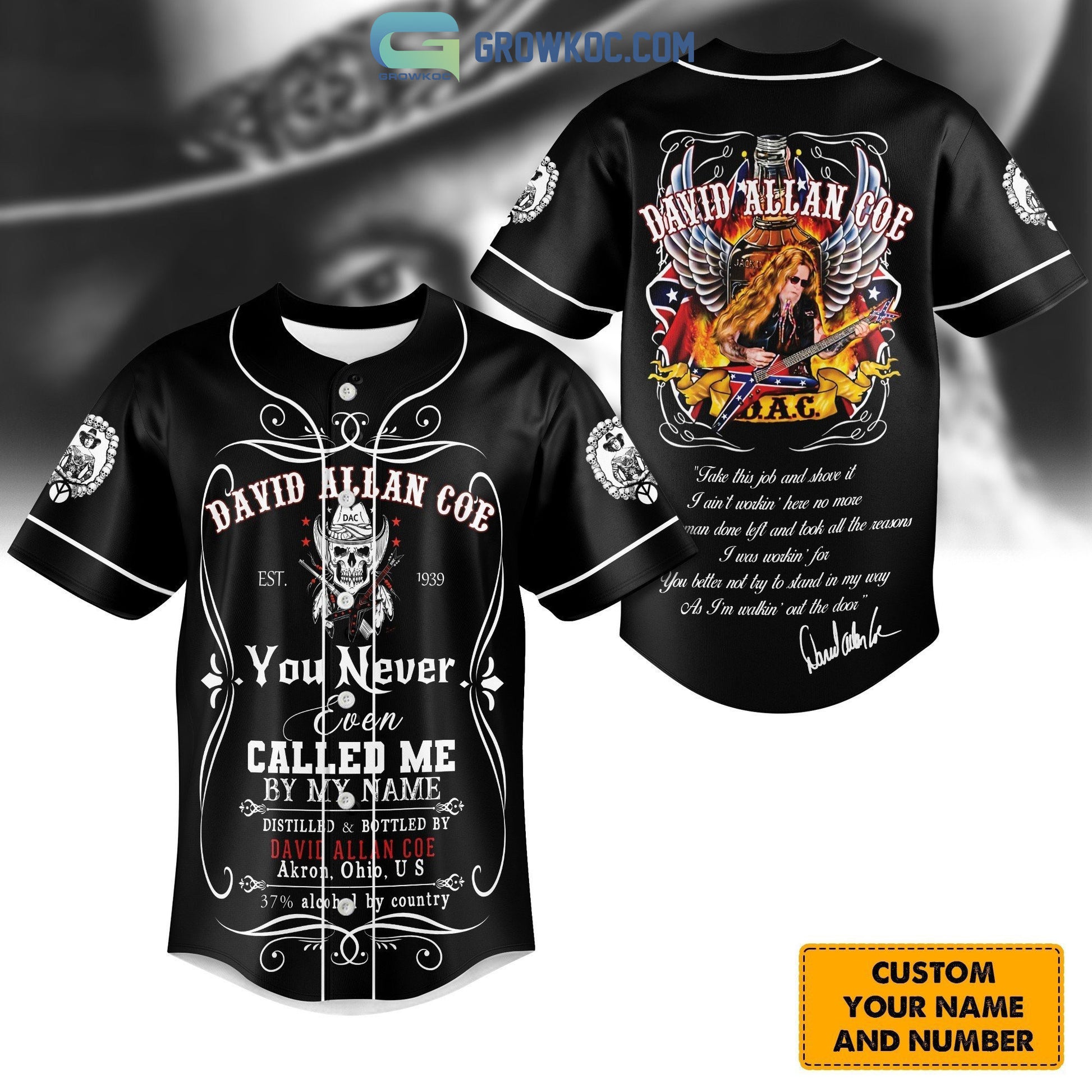 David Allan Coe Personalized Baseball Jersey