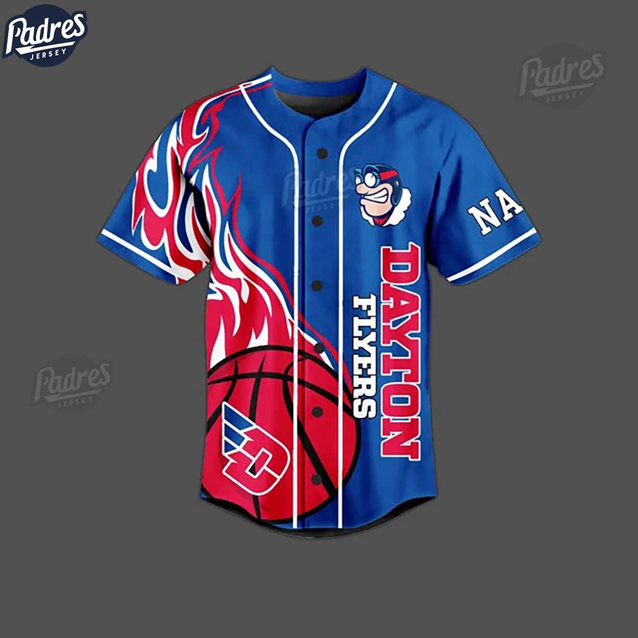 Dayton Flyers Basketball Team Custom NCAA Baseball Jersey - Padres Jersey Oasis: Elevate Your Baseball Style... (Image 3)