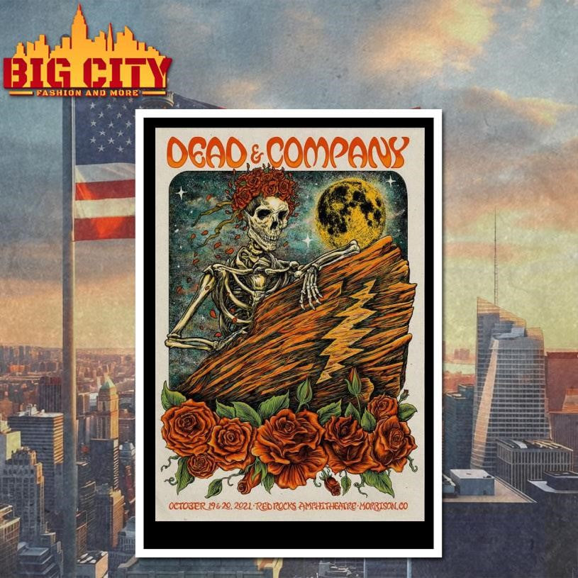 Dead And Company 10_19-10_20_2021 Red Rocks Amphitheatre Shows Poster Shirt