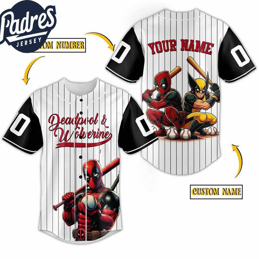 Deadpool And Wolverine 2024 X-Men Baseball Jersey - Padres Jersey Oasis: Elevate Your Baseball Style Game... (Image 1)