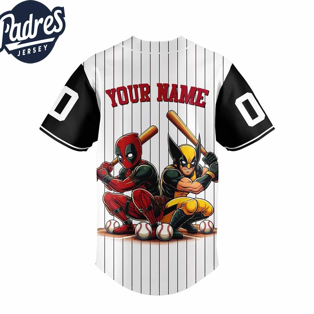 Deadpool And Wolverine 2024 X-Men Baseball Jersey - Padres Jersey Oasis: Elevate Your Baseball Style Game... (Image 2)