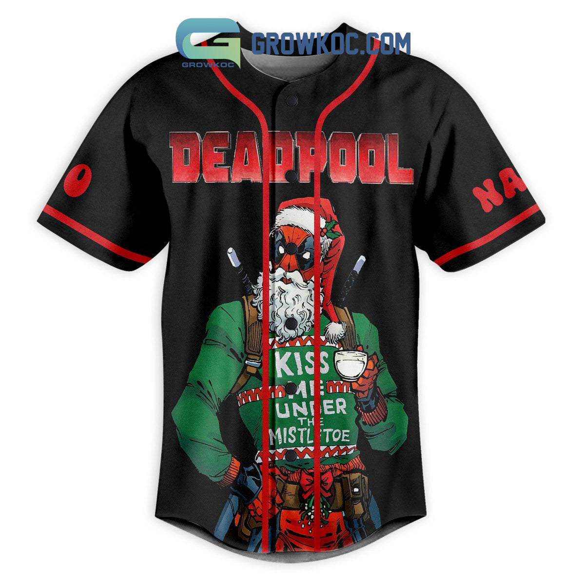 Deadpool Dead Inside But Jolly AF Personalized Baseball Jersey