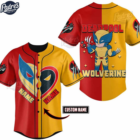 Deadpool & Wolverine Best Friends Custom Baseball Jersey Online - Padres Jersey Oasis: Elevate Your Baseball... (Image 1)