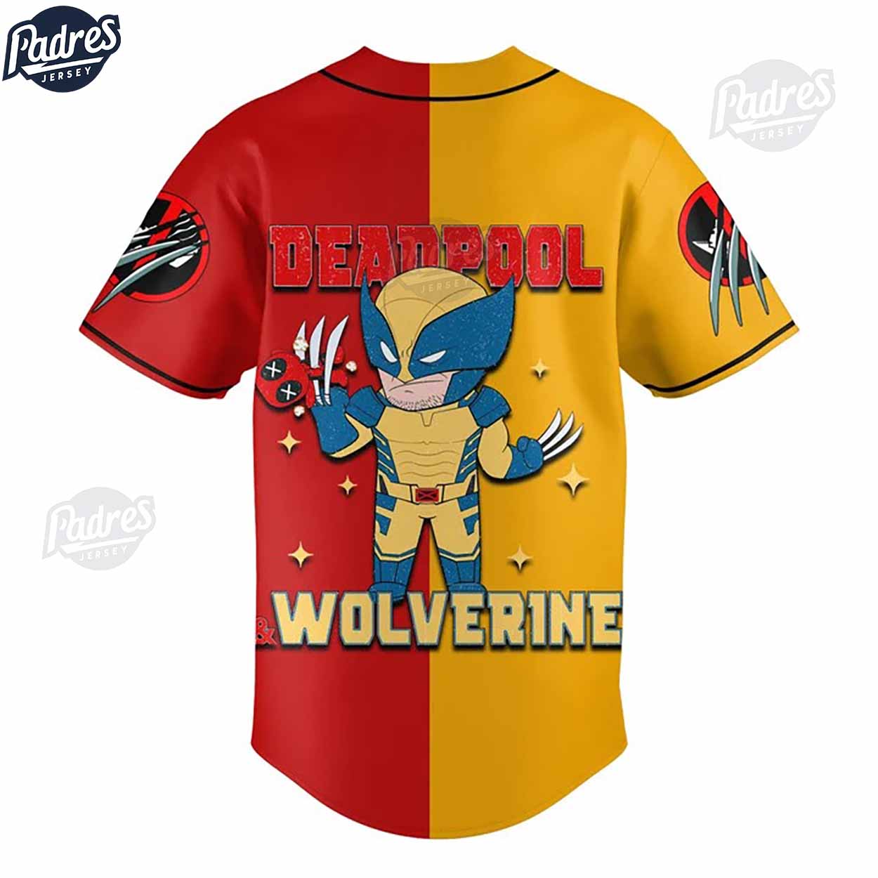 Deadpool & Wolverine Best Friends Custom Baseball Jersey Online - Padres Jersey Oasis: Elevate Your Baseball... (Image 3)