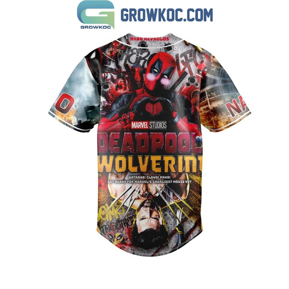 Deadpool Wolverine Dream Team Personalized Baseball Jersey