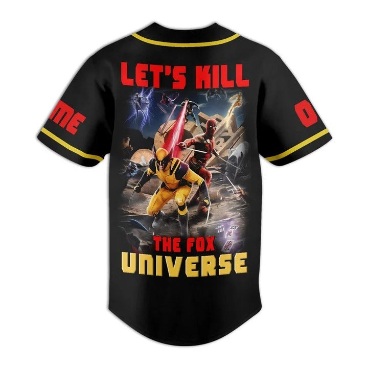 Deadpool Wolverines Let’s Kill The Fow Universe Custom Baseball Jersey - Padres Jersey Oasis: Elevate Your... (Image 3)