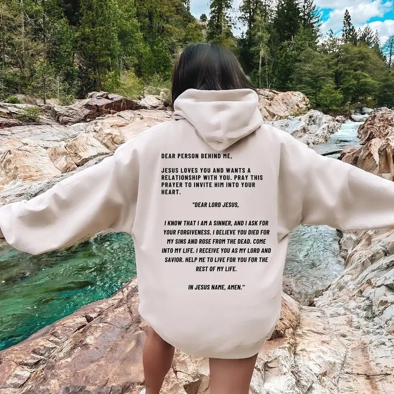 Dear Person Behind Me Jesus Hoodie Christian Hoodie Christian Sweatshirt Christian Hoodies Trendy Hoodie T-Shirts