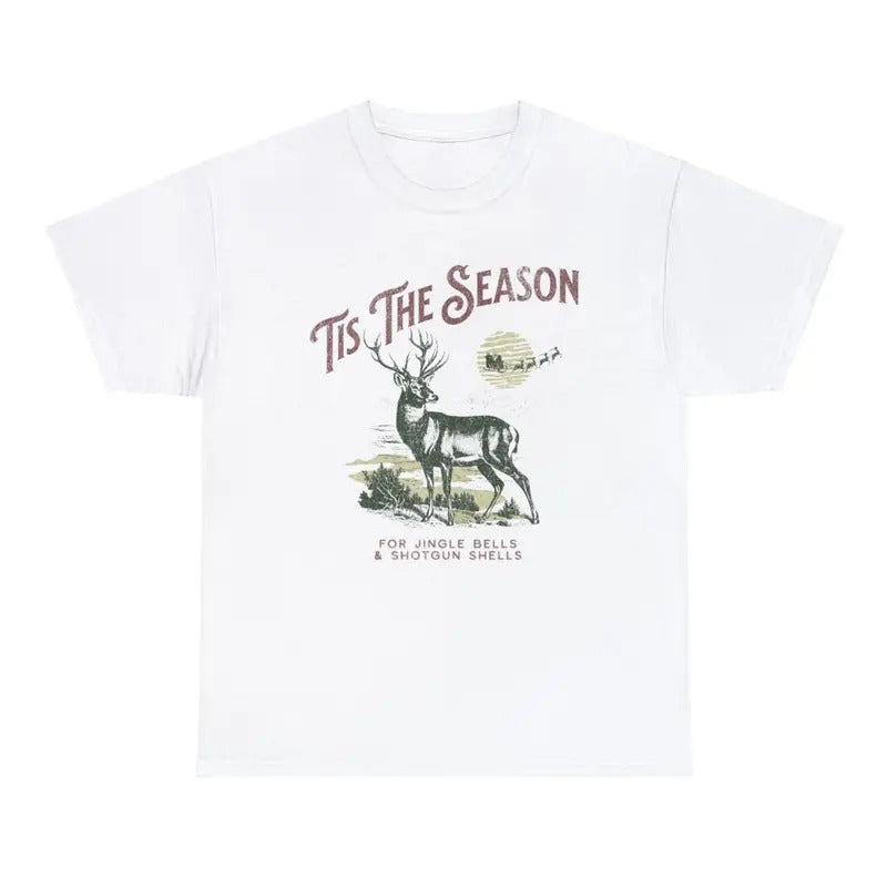 Deer Hunting Christmas T-shirt, Hunting Season T-shirt, Tis The Season for Jingle Bells Hoodie, Sweatshirt | WearSparks.com