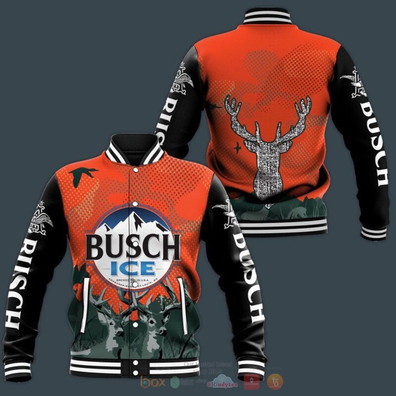 Busch ice beer Deer Deer Baseball jacket
