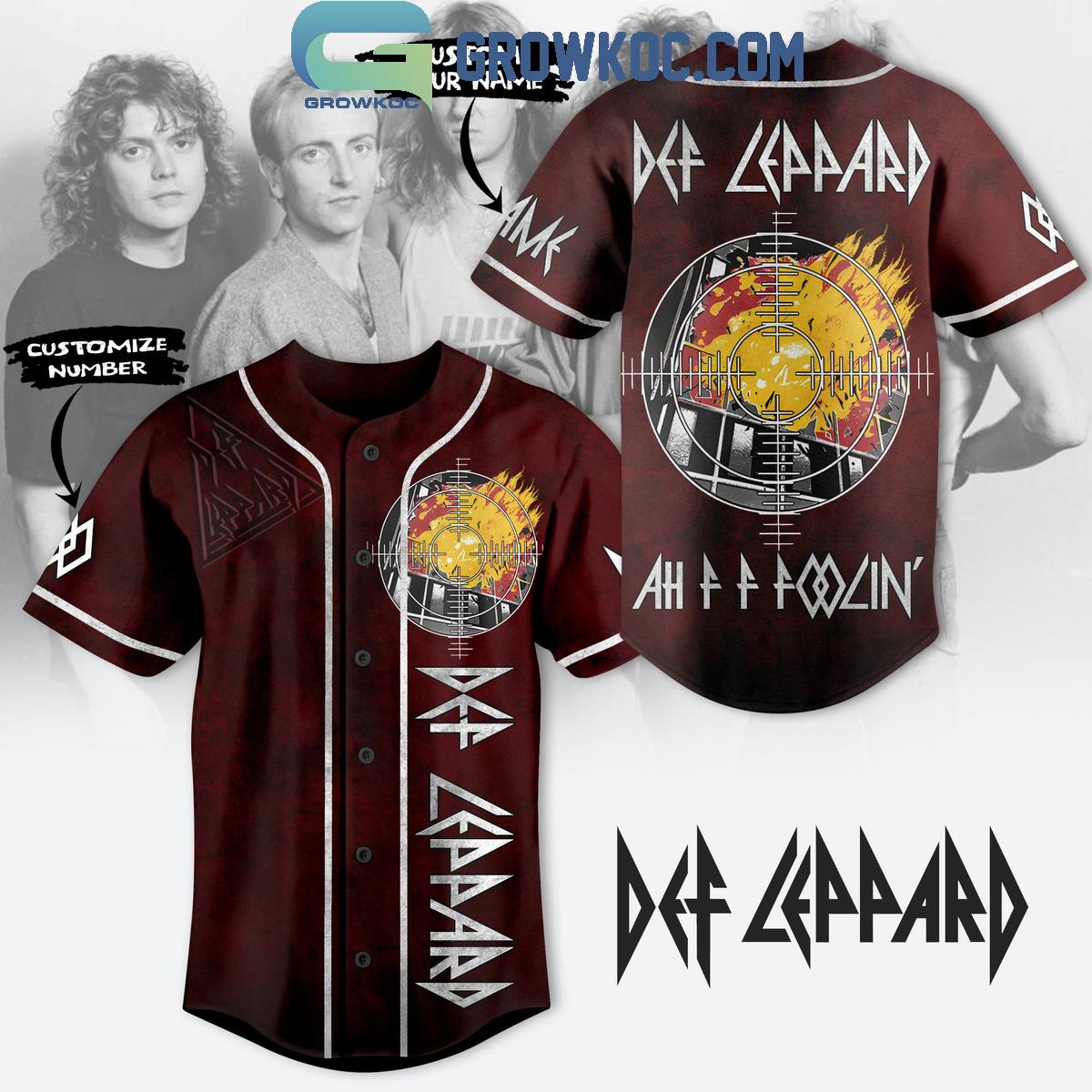 Def Leppard Ah F F Foolin’ Personalized Baseball Jersey