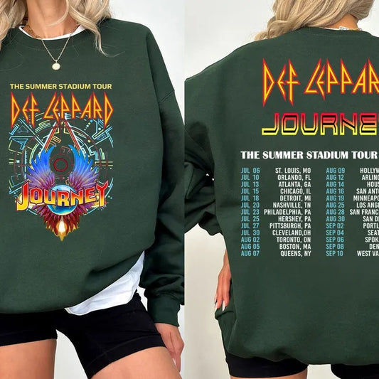 Def Leppard And Journey Summer Stadium Tour 2024 Shirt, Journey Tour Shirt, Def Leppard Shirt, Rock Music, Def Leppard...
