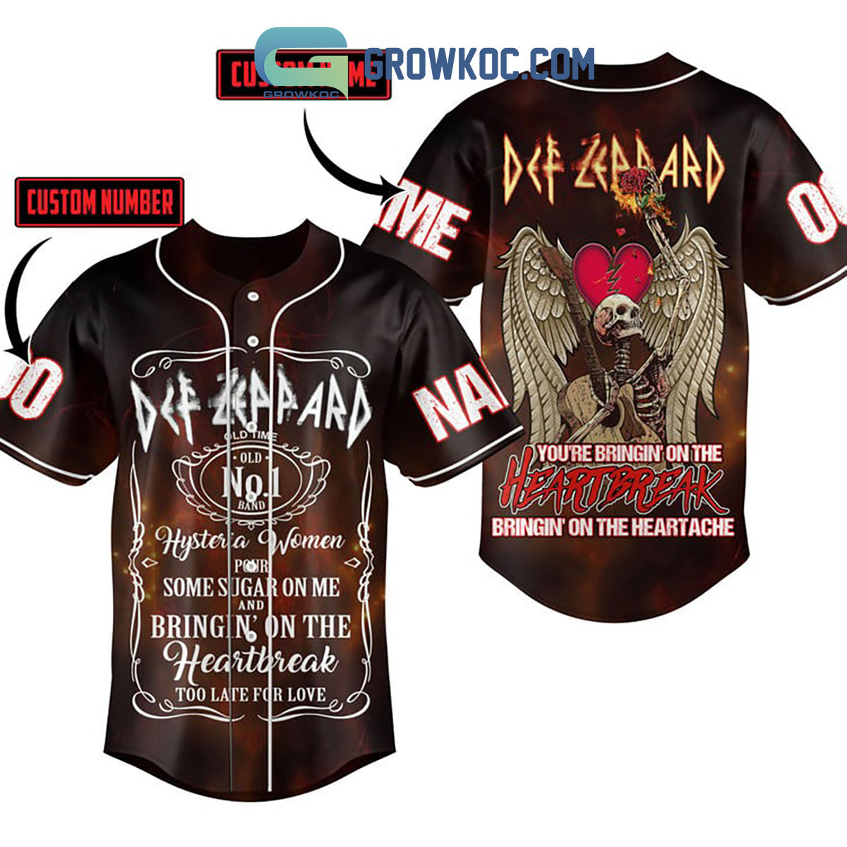 Def Leppard Bringin’ On The Heartache Personalized Baseball Jersey