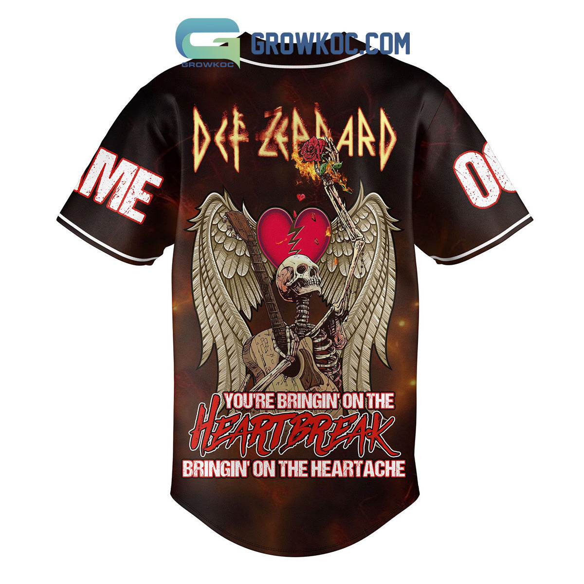 Def Leppard Bringin’ On The Heartache Personalized Baseball Jersey