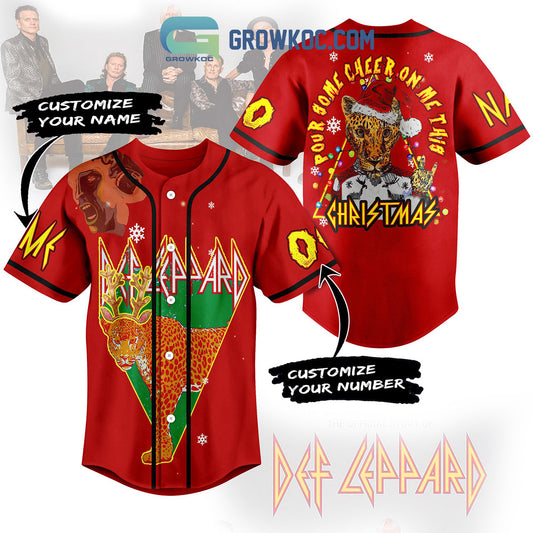 Def Leppard Rock Band Pour Some Cheer On Me This Christmas Custom Baseball Jersey