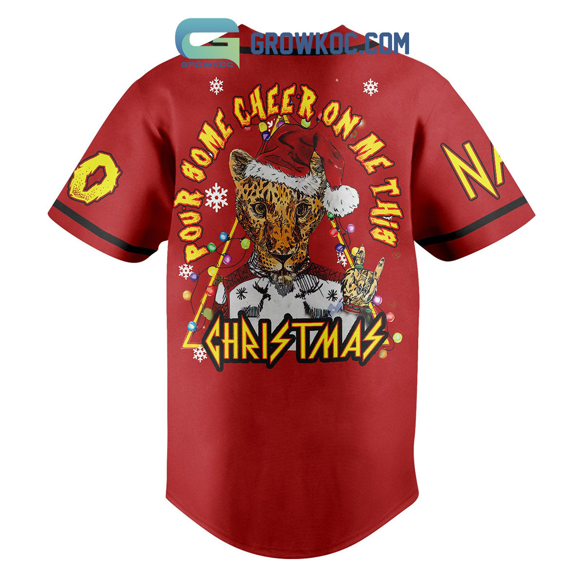 Def Leppard Rock Band Pour Some Cheer On Me This Christmas Custom Baseball Jersey