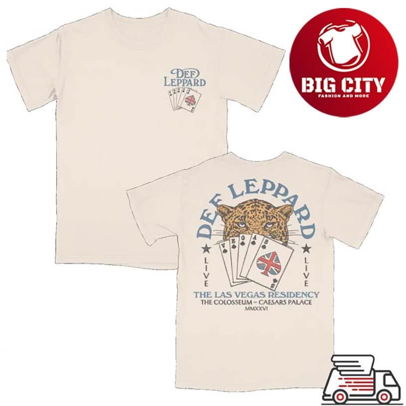 Def Leppard The Las Vegas Residency Card Two Sided Shirt