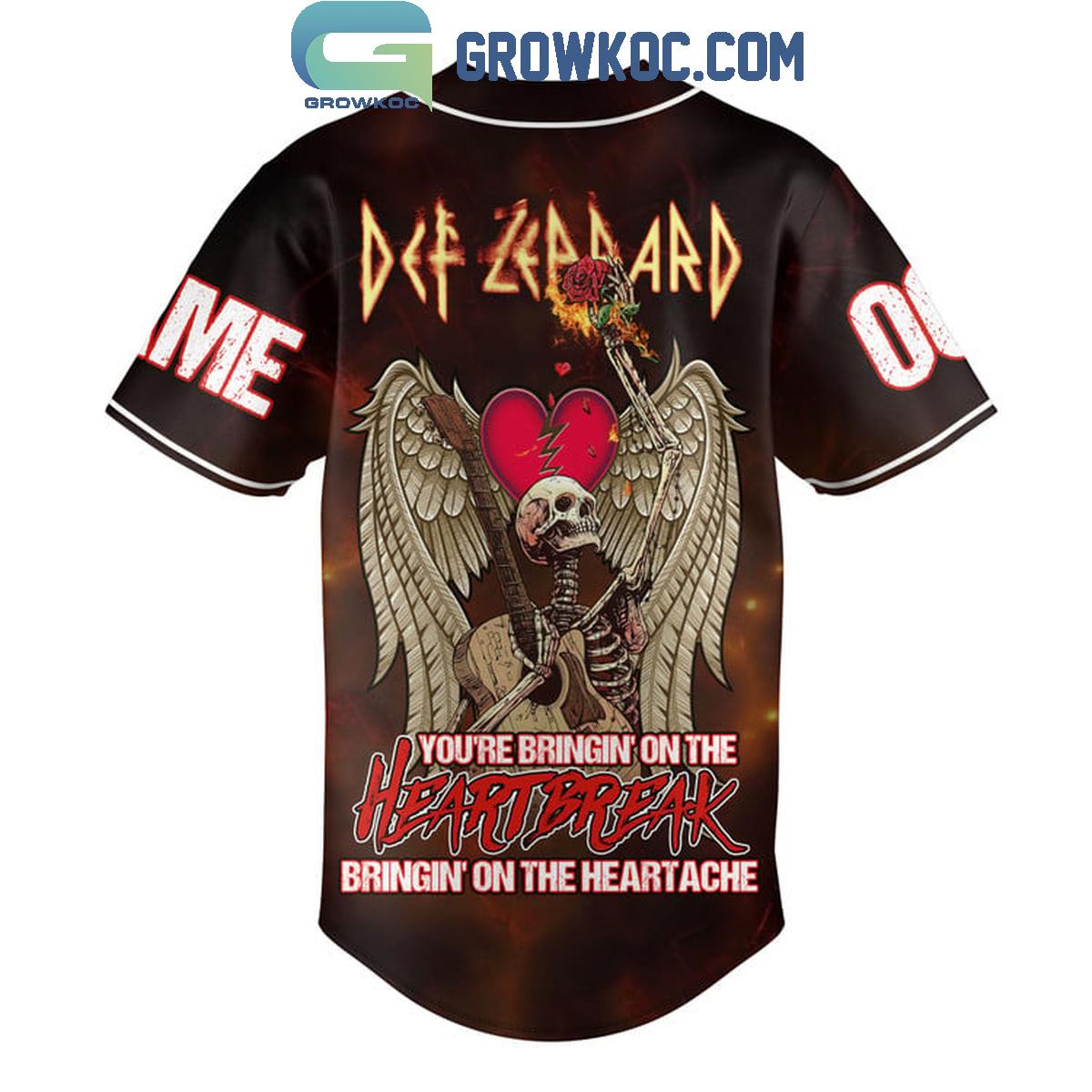 Def Leppard You’re Bringin’ On The Heartbreak Personalized Baseball Jersey