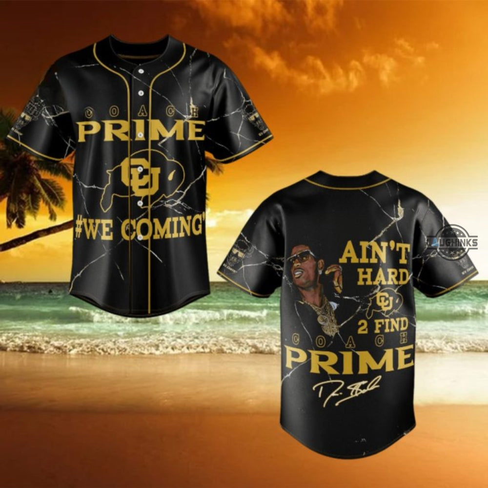 Deion Sanders Baseball Jersey Shirt All Over Printed New York Yankees Baseball Uniforms Football Coach Prime Aint Hard 2 Find Shirts