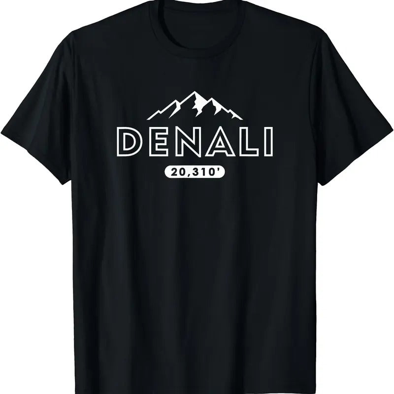 Denali Mountain Peak Elevation Mens Alaska National Park T-Shirt Hoodie, Sweatshirt | WearSparks.com
