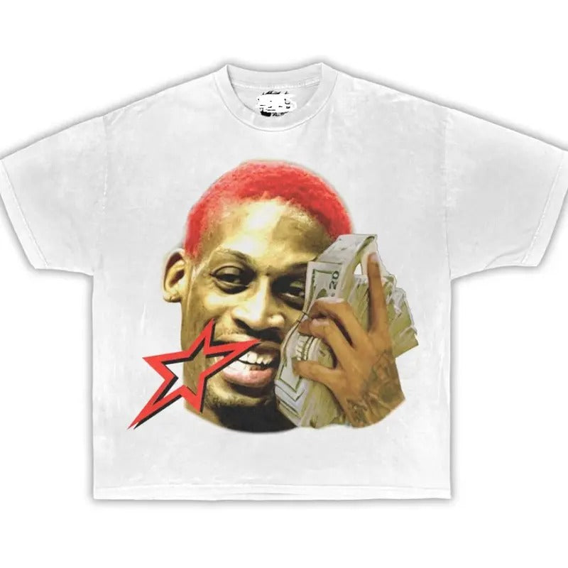Dennis Rodman Money Talk Star Back Tee Garment T Shirt Hoodie, Sweatshirt | WearSparks.com
