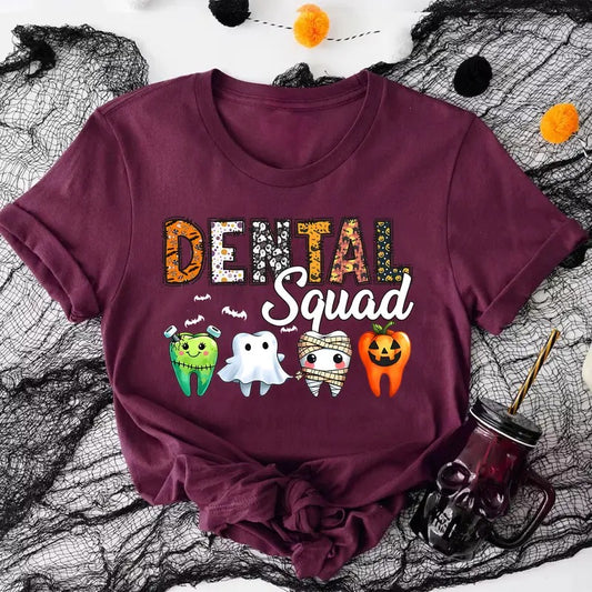 Dental Squad Halloween T-shirt, Halloween Dentist Shirt, Dental Clinic Halloween Shirts, Dental Assistant Tee Hoodie,...