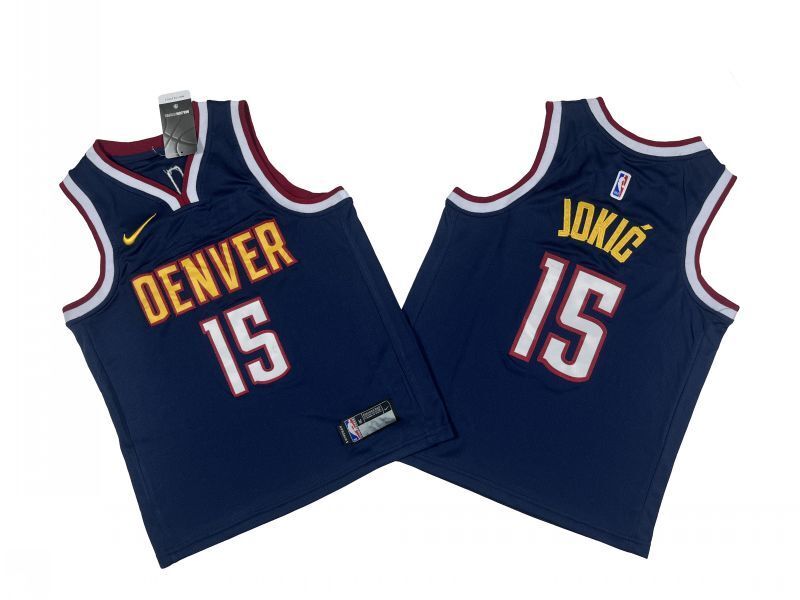 Denver Nuggets #15 Nikola Jokic Nuggets 15 # Navy Fan Edition Youth -- Nikola . Jokic