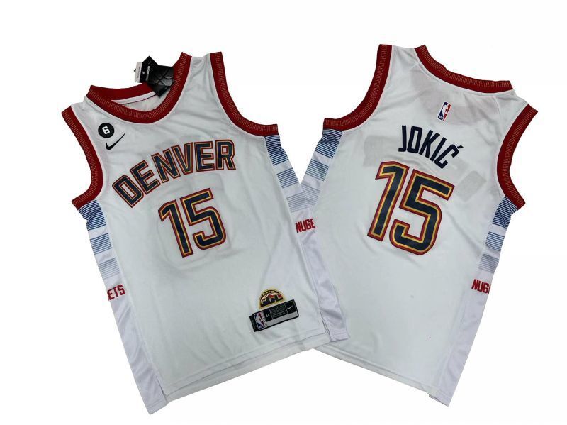 Denver Nuggets #15 Nikola Jokic Nuggets 15 # White 22-23 Season City Edition Jersey -- Nikola . Jokic