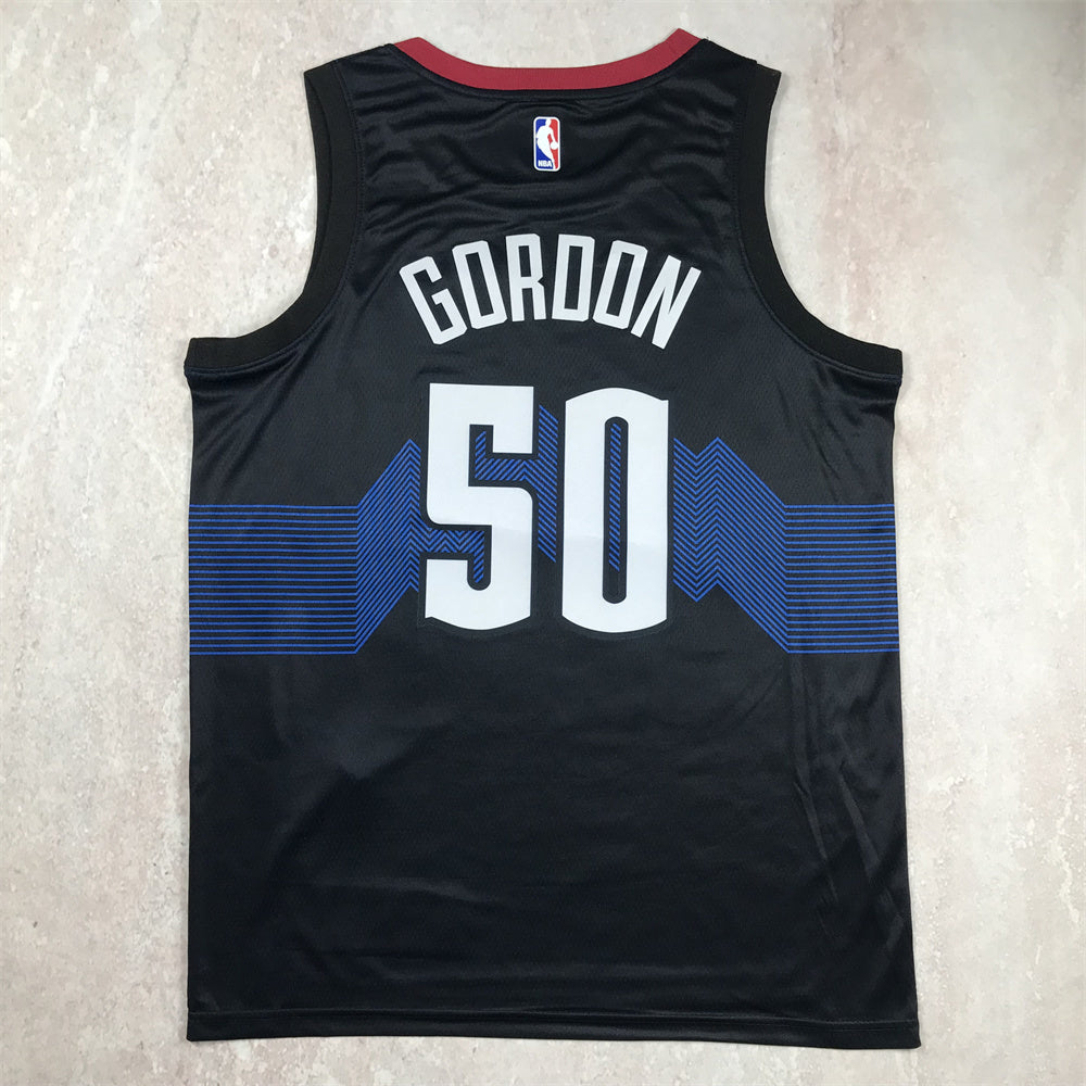 Denver Nuggets #50 Aaron Gordon Hot Press Nuggets 50 Black City S-XXL Style 1