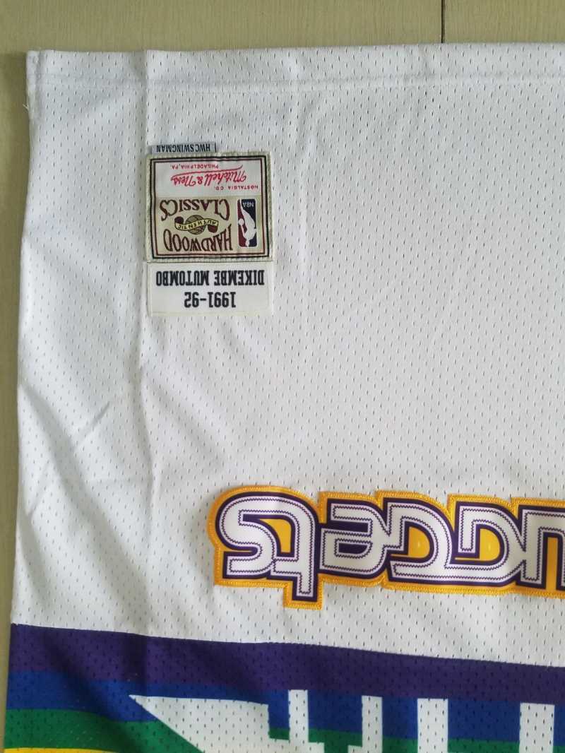 Denver Nuggets #55 Dikembe Mutombo Nuggets 55 White s-xxl Style 1