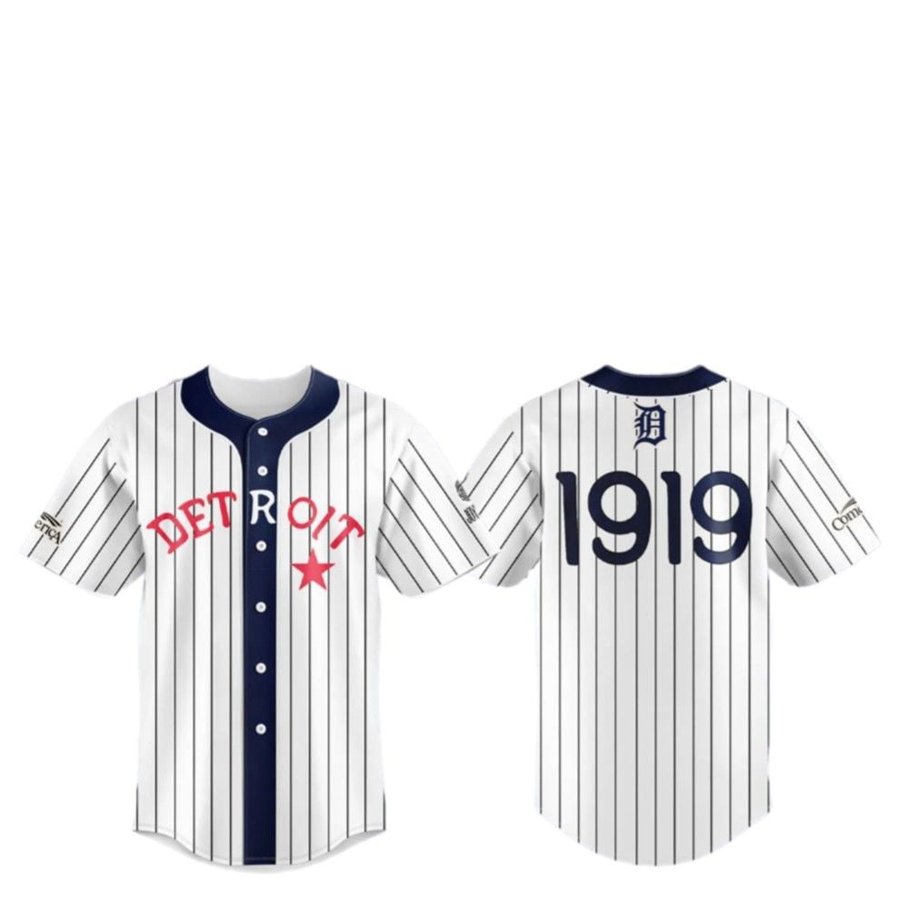 Detroit 1919 Black In Baseball Jersey - Grishko.com T-Shirts, Hoodie, Sweatshirt | WearSparks.com (Image 2)