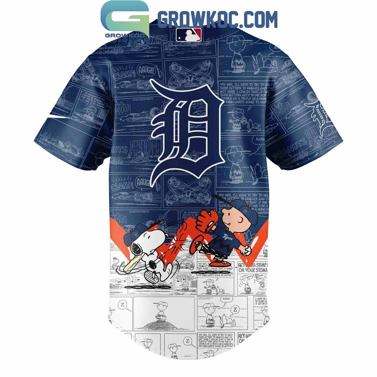 Detroit Tigers 75th Anniversary Of Peanuts Baseball Jersey
