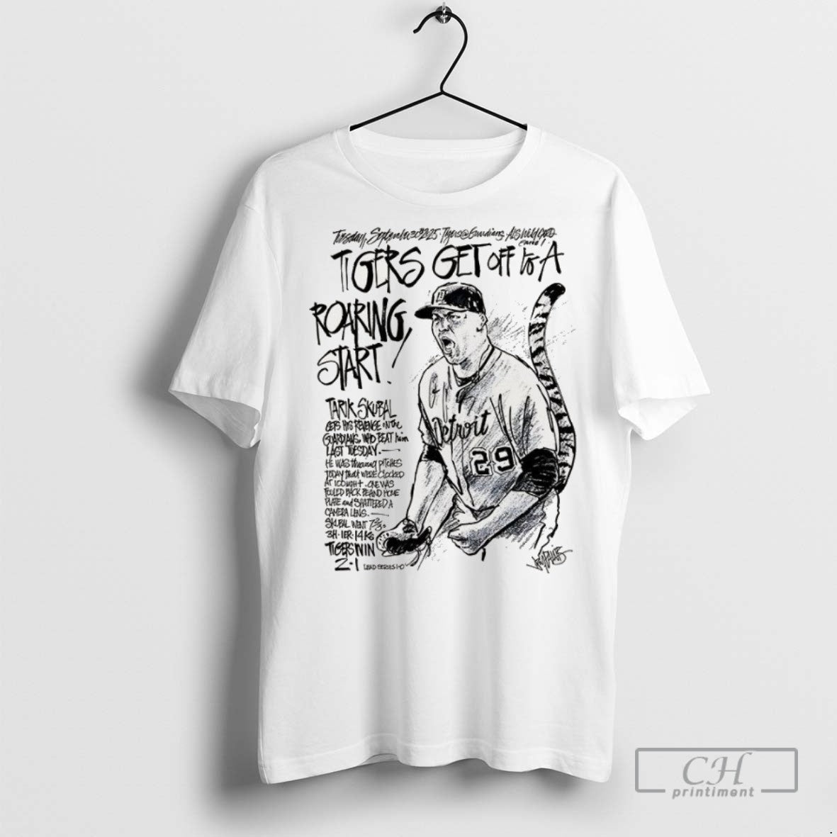 Detroit Tigers Vs Cleveland Guardians Wild Card American League Tarik Skubal T Shirts