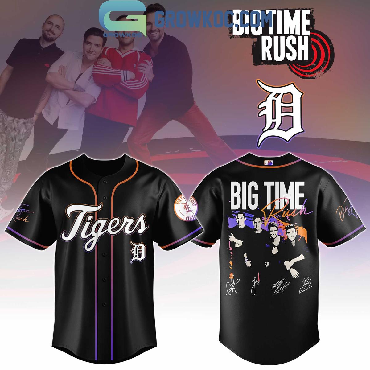Detroit Tigers x Big Time Rush Tour 2025 Baseball Jersey