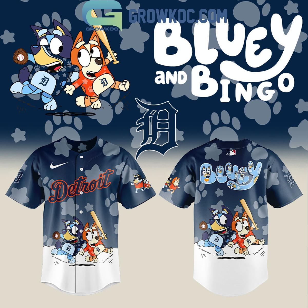 Detroit Tigers x Bluey and Bingo Baseball Jersey