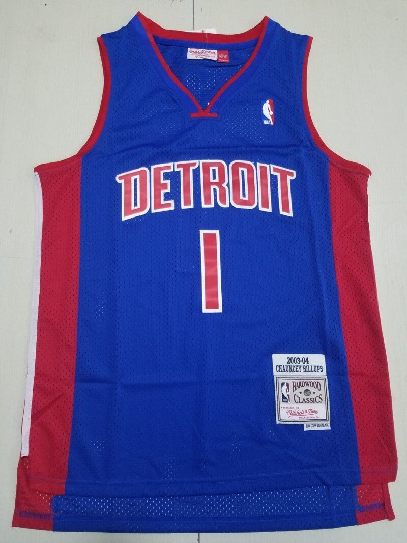 Detroit Pistons #1 Chauncey Billups Pistons 1 Blue s-xxl Style 2