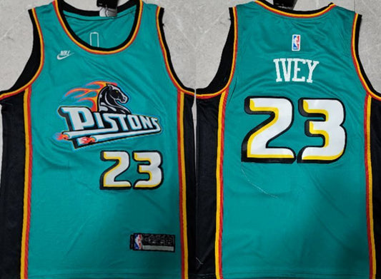 Detroit Pistons #23 Jaden Ivey 22-23 Season Pistons 23 # Ja · Green Jersey