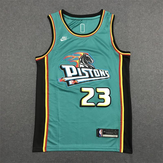 Detroit Pistons #23 Jaden Ivey 22-23 Season Pistons 23 # · Green Retro Edition Jersey Style 2