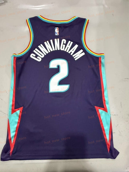 Detroit Pistons #2 Cade Cunningham 26 Season Pistons City Purple Style 1