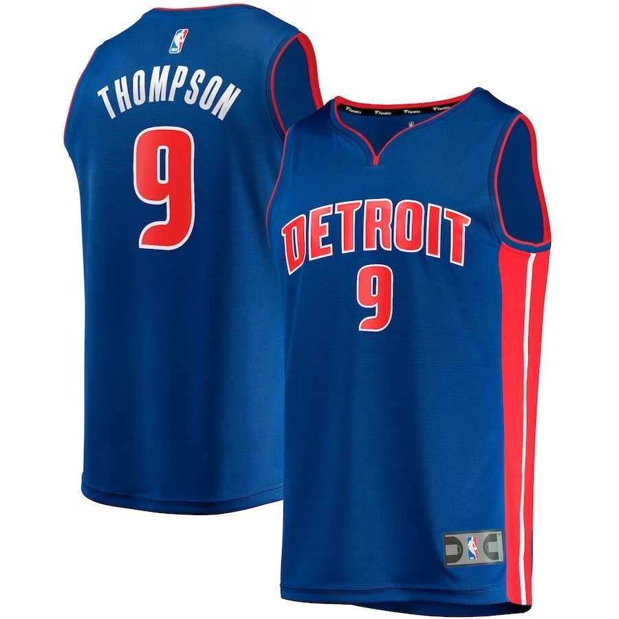 Detroit Pistons #9 Ausar Thompson 2023 NBA Draft First Round Pick Fast Break Replica Jersey - Icon Edition - Royal