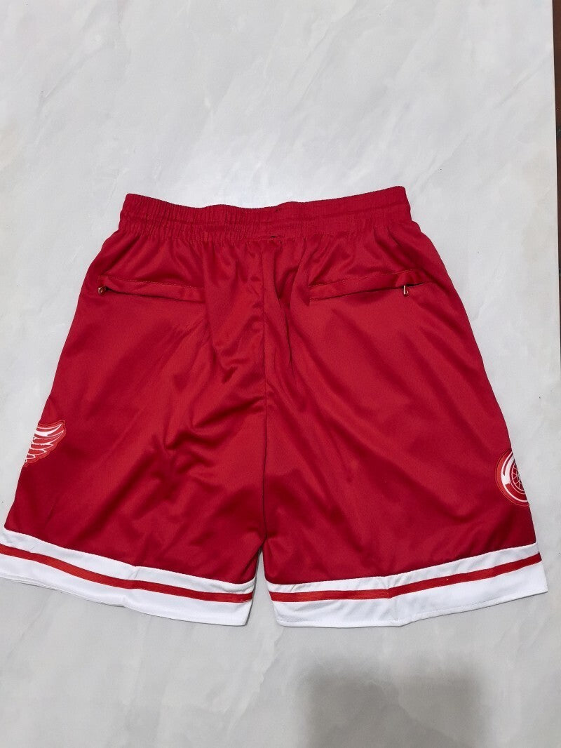 Detroit Red Wings Hockey Red Wings Red Shorts Style 1