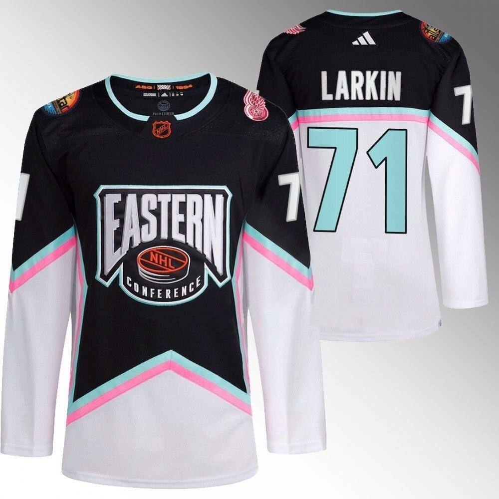 Detroit Red Wings #71 Dylan Larkin 2023 NHL All-Star Black Eastern Conference Jersey