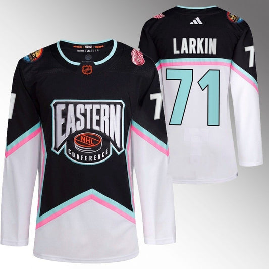 Detroit Red Wings #71 Dylan Larkin 2023 NHL All-Star Black Eastern Conference Jersey