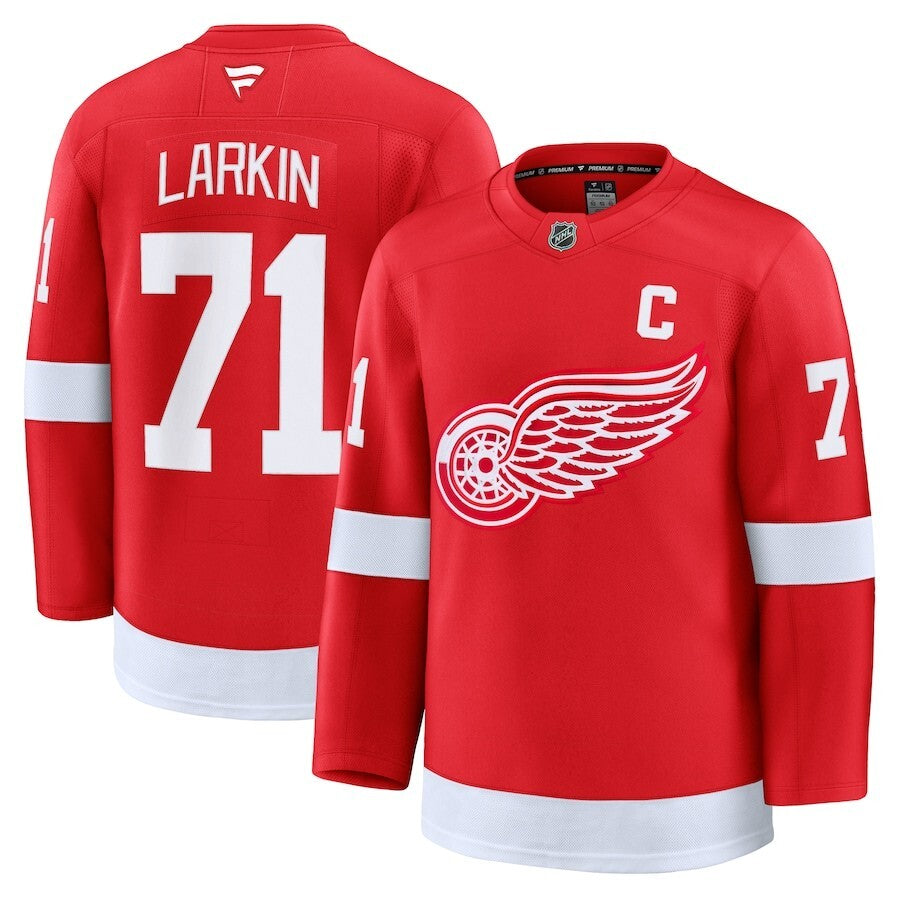 Detroit Red Wings #71 Dylan Larkin Home Premium Jersey - Red