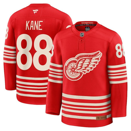 Detroit Red Wings #88 Patrick Kane Centennial Premium Player Jersey - Red
