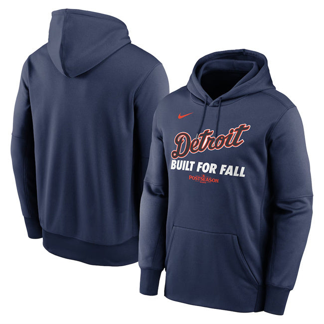 Detroit Tigers Navy 2025 Postseason Collection Therma Fleece Hoodie