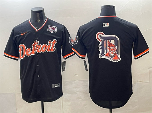 Detroit Tigers Team Big Logo Navy 2026 Alternate USA 250' Patch Vapor Premier Limited