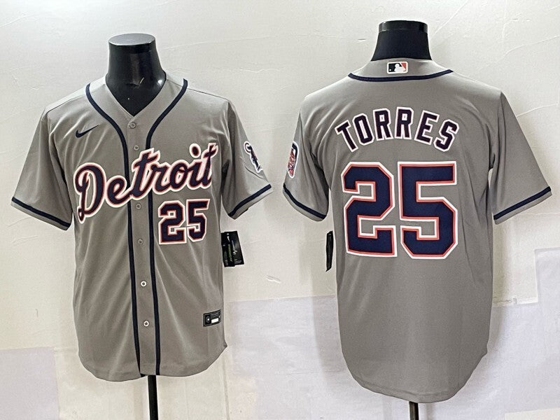 Detroit Tigers #25 Gleyber Torres Tigers Adult Style 3